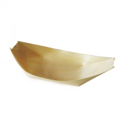 Fingerfood miska dřevěná,lodička 16,5x8,5cm(100ks)