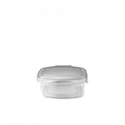 Miska oválná průhledná s víčkem 250 ml (PP( (50 ks)