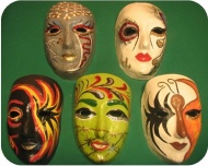 Maska papírová -benátská cena za 1ks