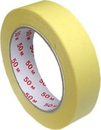 Lepící páska krepová, žlutá 50 m x 25 mm [1 ks]