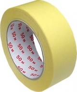 Lepící páska krepová, žlutá 50 m x 38 mm [1 ks]