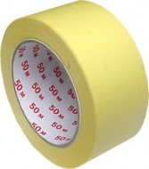 Lepící páska krepová, žlutá 50 m x 50 mm [1 ks]