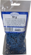 Gumičky modré slabé (1 mm, O 3 cm) 50 g [1 bal.]