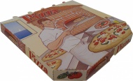 Krabice na pizzu z vlnité lepenky 26 x 26 x 3 cm [100 ks]