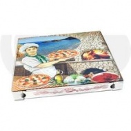 Krabice na pizzu z vlnité lepenky 40 x 40 x 4 cm [100 ks]
