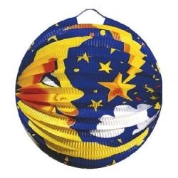 Lampion kulatý měsíc 24cm
