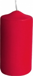 Svíčka válcová O 40 x 80 mm červená [4 ks]