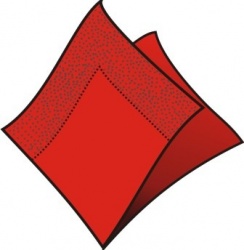 Ubrousky 2-vrstvé, 24 x 24 cm červené [250 ks]