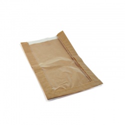Papírové  sáčky s okénkem - pečivo velké (18+6 x 32 cm, ok.13 cm) [1000 ks]