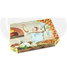 Krabice na pizzu z vlnité lepenky 32 x 32 x 3 cm [100 ks]