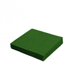Ubrousky 3-vrstvé, 33x33 cm tmavě zelené   (20ks)