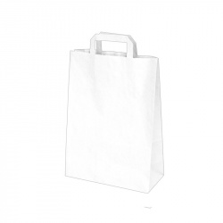 Papírová taška 22+10 x 28 cm bílá [250 ks]