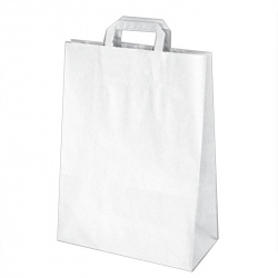 Papírová taška 32+16 x 39 cm bílá [250 ks]