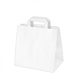Papírové tašky (PAP) 32x21x33cm bílé [50 ks]