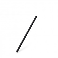 Slámka papírová černá `JUMBO` (PAP-100%celulóza) O8mm x 20cm [100 ks]