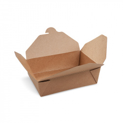 Food box  nepromastitelný kraft `M` (PAP/PE) 151 x 120 x 50 mm 1000ml [50 ks]