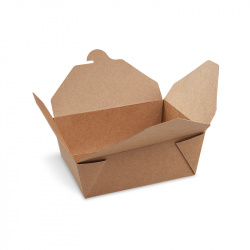 Food box nepromastitelný kraft `M` (PAP/PE)151 x 120 x 65 mm 1300ml [50 ks]