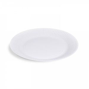 Papírové talíře bílé (PAP-FSC Mix) O 23cm [10 ks]