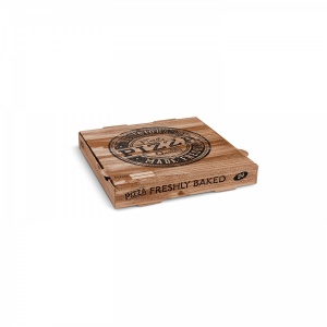 Krabice na pizzu, kraft (PAP)  24 x 24 x 4 cm [100 ks]