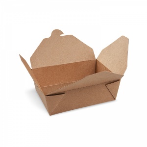 Food box  nepromastitelný kraft `M` (PAP/PE) 150 x 120 x 48 mm 1000ml [50 ks]