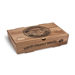 Schnitzel box, kraft s potiskem (PAP)  28 x 17 x 6 cm [100 ks]