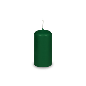 Svíčka válcová O 40 x 80 mm tmavě zelená [4 ks]