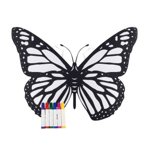 Křídla motýlí k vybarvení