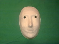 Maska bílá obličej velký