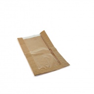 Papírové  sáčky s okénkem - pečivo malé (15+6 x 29 cm, ok.10 cm) [1000 ks]