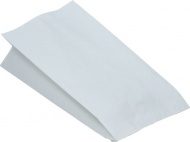 Papírové  sáčky nepromastitelné bílé 10,5+5,5 x 24 cm [100 ks]
