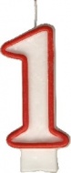 Číslová svíčka "1" 75 mm [1 ks]