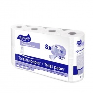 Toaletní papír tissue 3-vrstvý "Harmony Professional" 250 útržků [8 ks]