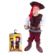 Kostým karnevalový- pirát, klobouk, boty, vel. S