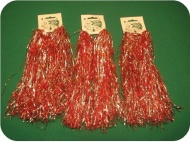 Lameta - třepení vánoční červeno-stříbrné, hliníkové 50cm
