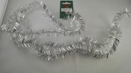 Řetěz vánoční  prům. 2,5 cm - stříbrný 1,5m bal. 10 ks