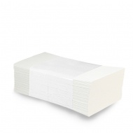 Papírové ručníky -  tissue ZZ "V", 2-vrstvé, 25x21cm,bílé (3200 ks)