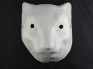 Maska bílá na domalování kočička pro dospělé
