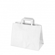 Papírová taška 32+16 x 27 cm bílá [250 ks]