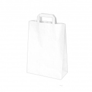 Papírové tašky (PAP) 22x10x28cm bílé [50 ks]