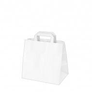 Papírové tašky (PAP) 26x17x25cm bílé [50 ks]