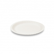 Papírové talíře mělké  (PAP - 100% celulóza) O 23cm [100ks]