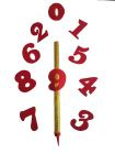 Číslice narozeninové vhodné pro PÁRTY FONTÁNU obsahuje  0 - 9 číslice , balení 10 číslic.