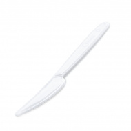 Nůž bílý (PP) znovu použitelný, 18,5cm [50 ks]