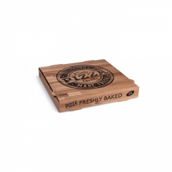 Krabice na pizzu, kraft (PAP)  26 x 26 x 4 cm [100 ks]