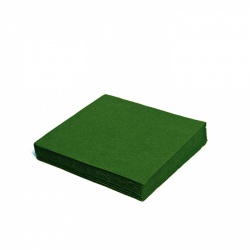 Ubrousky 1-vrstvé, 33 x 33 cm tmavě zelené [100 ks]