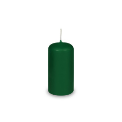 Svíčka válcová O 40 x 80 mm tmavě zelená [4 ks]
