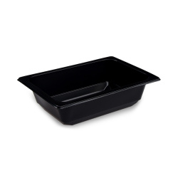 Miska hranatá černá (PP) 178 x 127 x 50 mm 600ml [100 ks] 